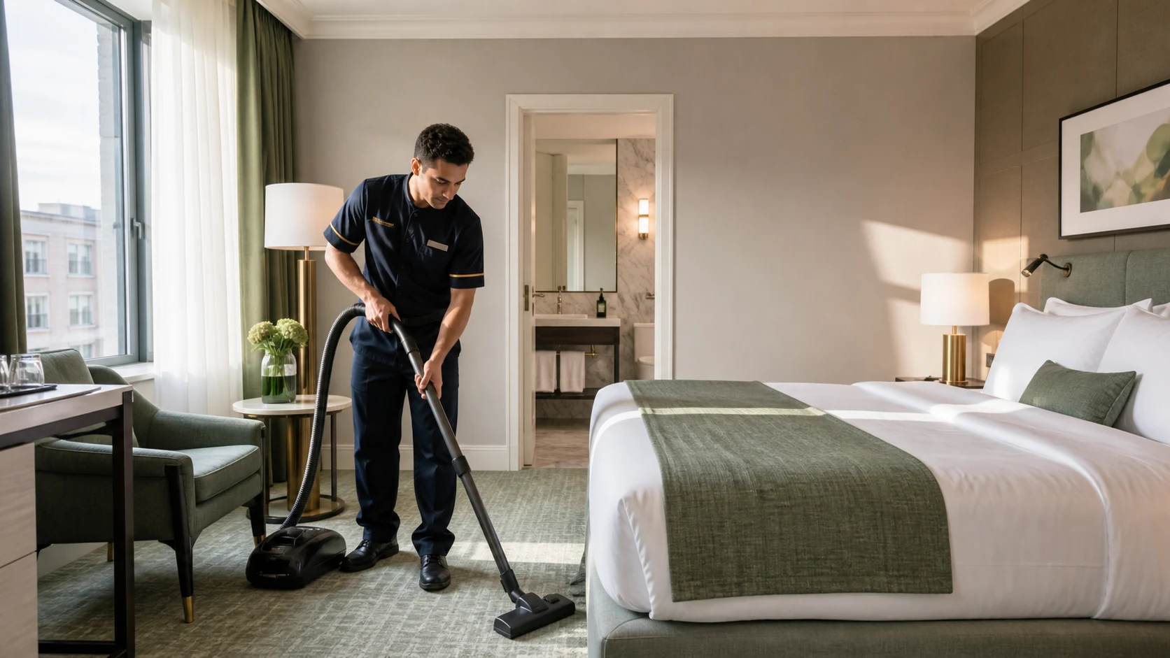 Professional room cleaning